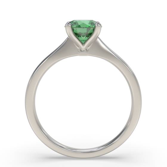 Classic Round Emerald Solitaire Ring