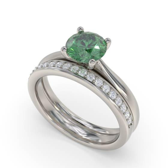Classic Round Emerald Solitaire Ring