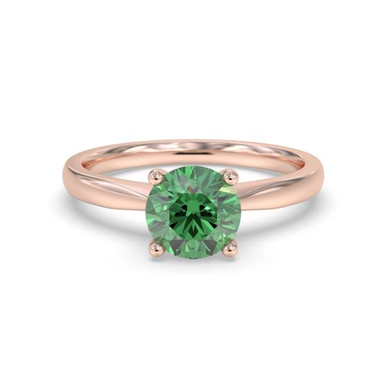 Classic Round Emerald Solitaire Ring