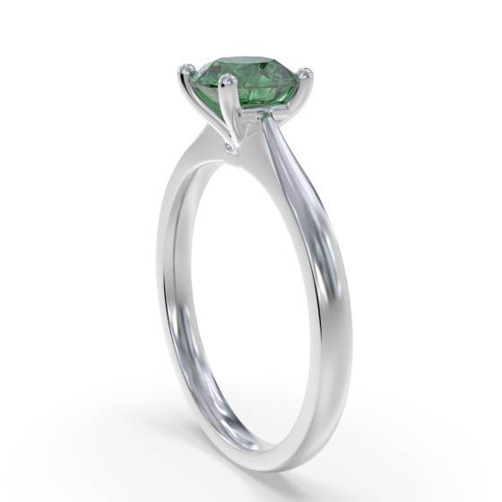Classic Round Emerald Solitaire Ring