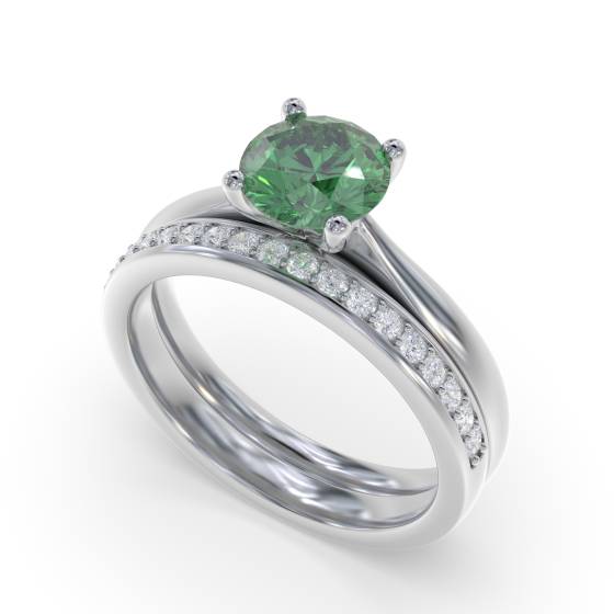 Classic Round Emerald Solitaire Ring