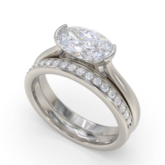 Traditional Oval Diamond Engagement Ring