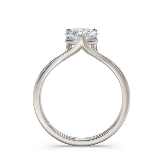Unique Modern Pear Diamond Engagement Ring