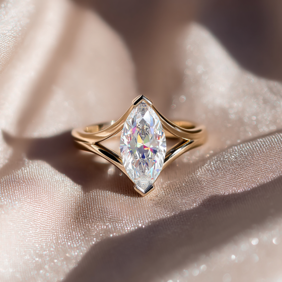 Marquise Diamond Engagement Ring