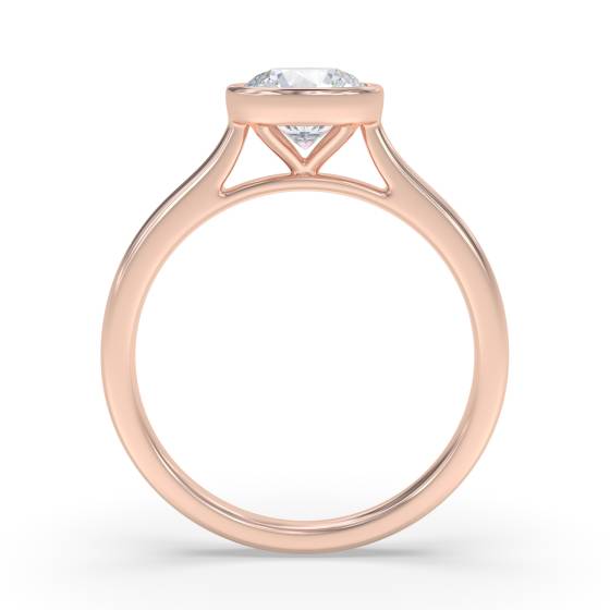 Round Diamond Bezel Set Ring