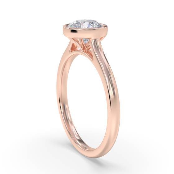 Round Diamond Bezel Set Ring