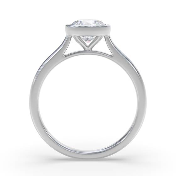 Round Diamond Bezel Set Ring