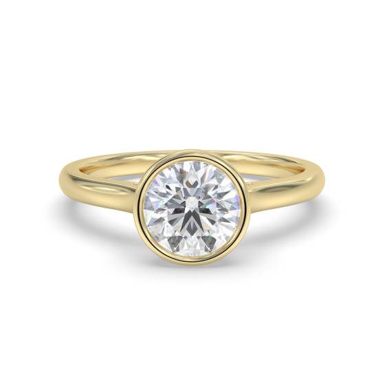 Round Diamond Bezel Set Ring