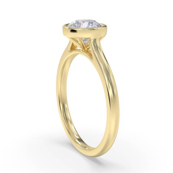 Round Diamond Bezel Set Ring