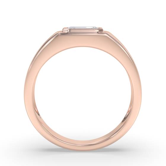 Emerald Mens Signet Ring