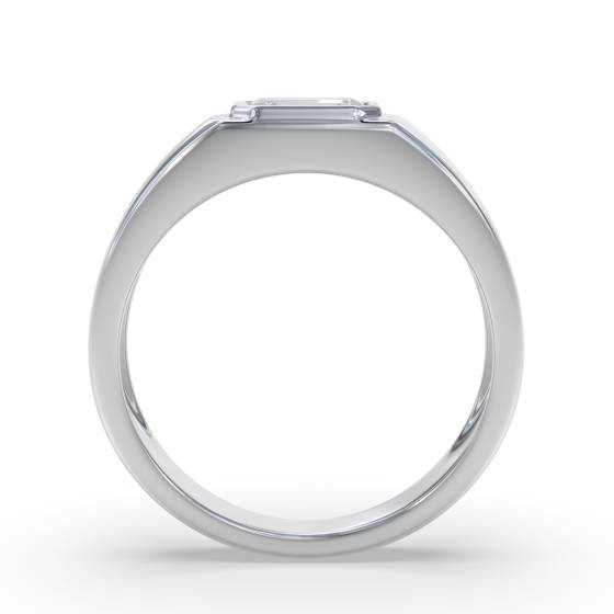 Emerald Mens Signet Ring