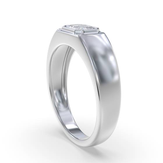 Emerald Mens Signet Ring