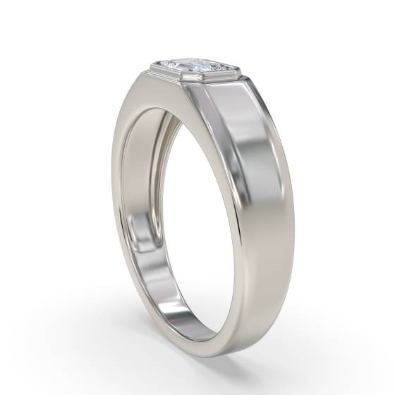 Emerald Mens Signet Ring