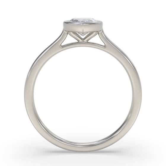 Marquise Diamond Bezel Set Solitaire Ring