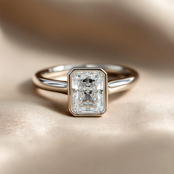 Radiant Diamond Solitaire Ring