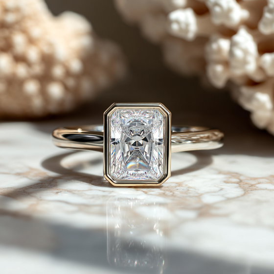 Radiant Diamond Solitaire Ring