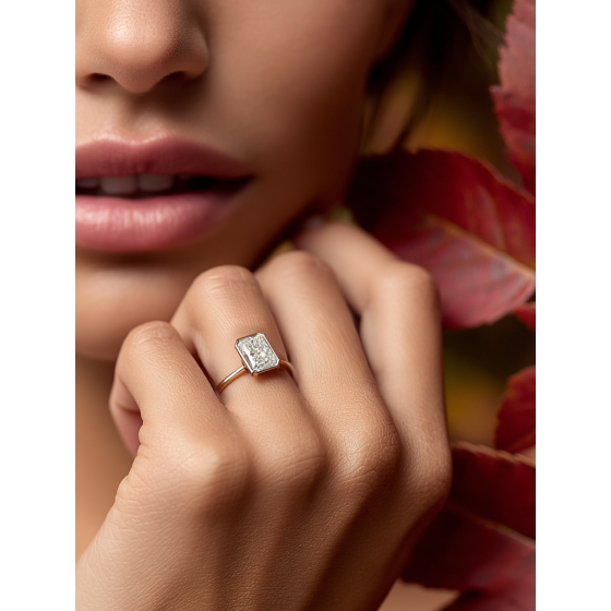 Radiant Diamond Solitaire Ring