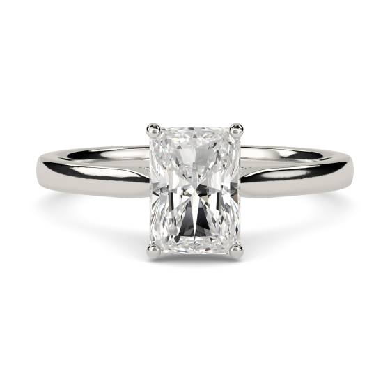 2.30ct VVS1/F Radiant Cut Labgrown Diamond Solitaire Ring