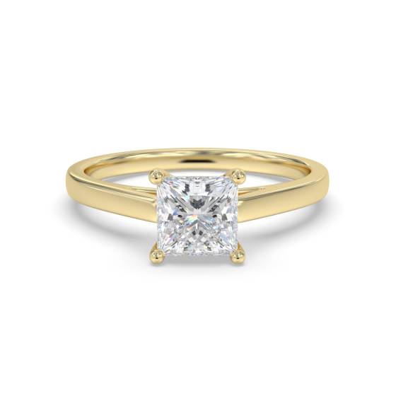 2.82ct VVS2/D Princess Cut Labgrown Diamond Solitaire Ring