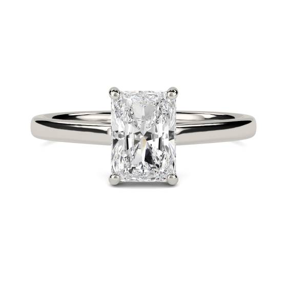 2.21ct VS1/E Radiant cut Lab Grown Diamond Solitaire Ring