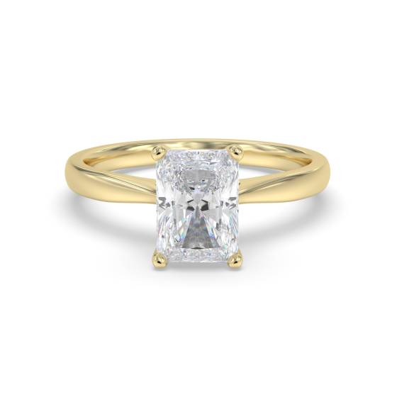 1.58ct VVS2/E Radiant Cut Labgrown Diamond Solitaire Ring