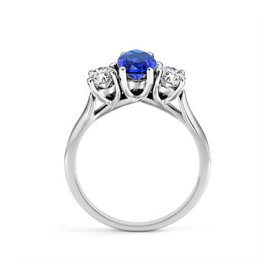 1.80ct Oval Tanzanite and Diamond Halo Ring