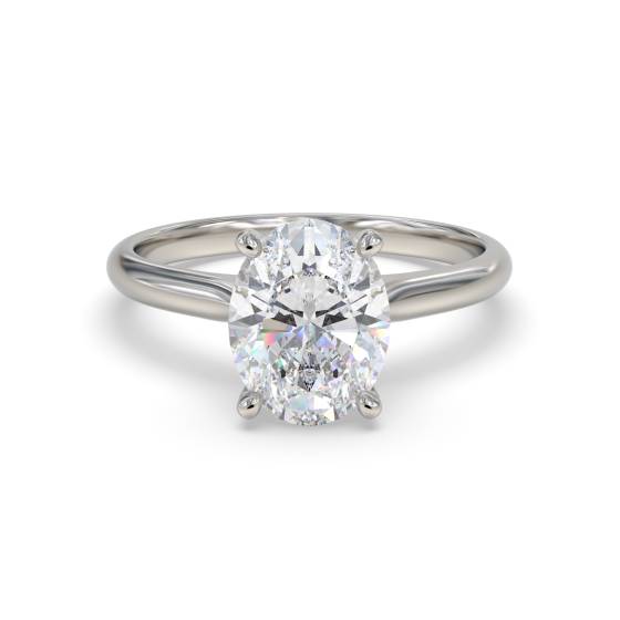 2.52ct VS1/D Oval Cut Labgrown Diamond Solitaire Ring