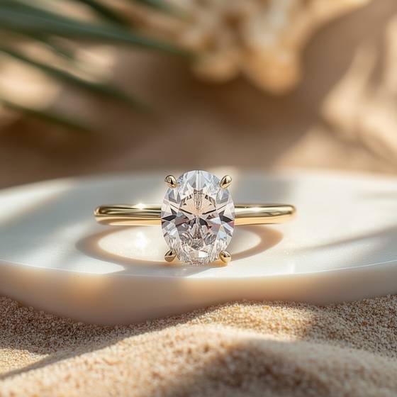 Oval Diamond Engagement Ring