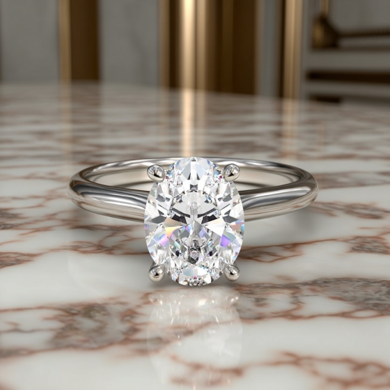 Oval Diamond Engagement Ring