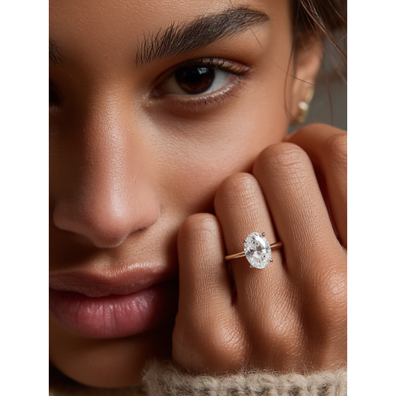 Oval Diamond Engagement Ring