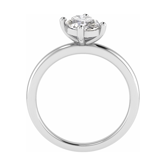 Oval Diamond Toi et Moi Stackable Solitaire Ring
