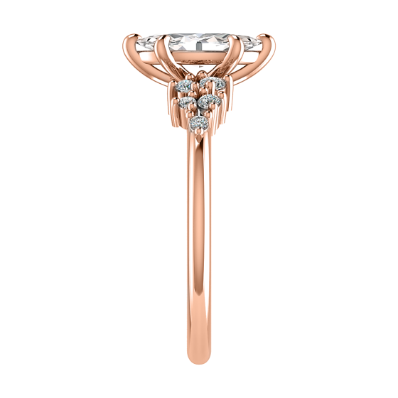 Marquise Diamond Shoulder Set Ring