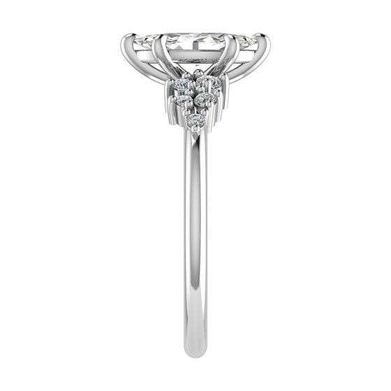 Marquise Diamond Shoulder Set Ring