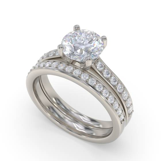 Shoulder Set Diamond Engagement Ring