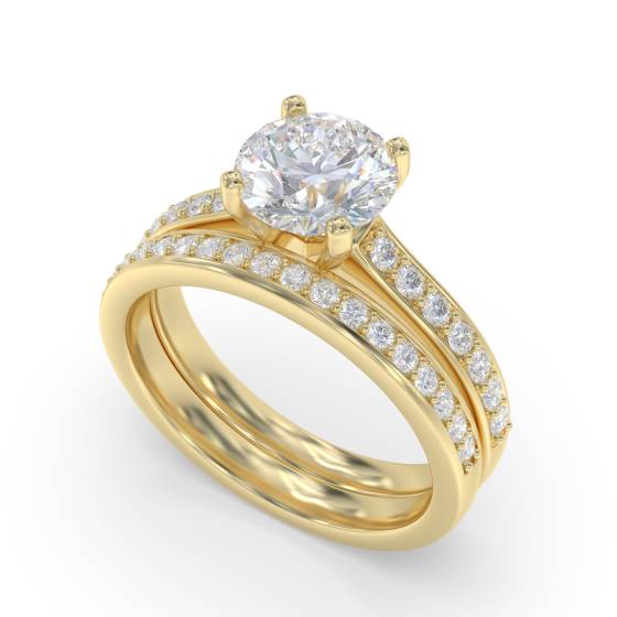 Shoulder Set Diamond Engagement Ring