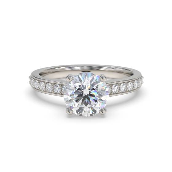 Shoulder Set Diamond Engagement Ring