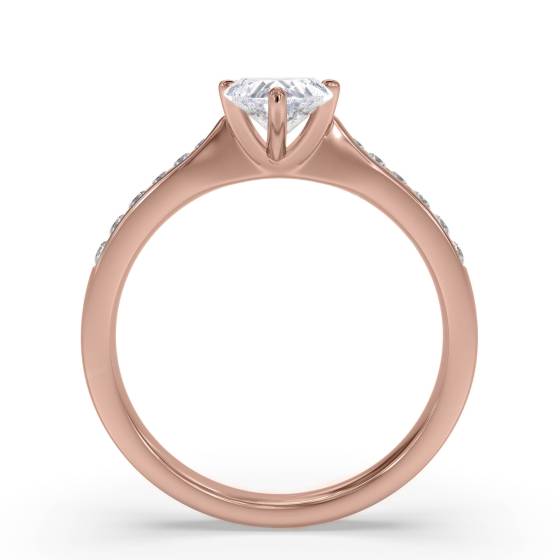 Heart Shoulder Set Diamond Engagement Ring