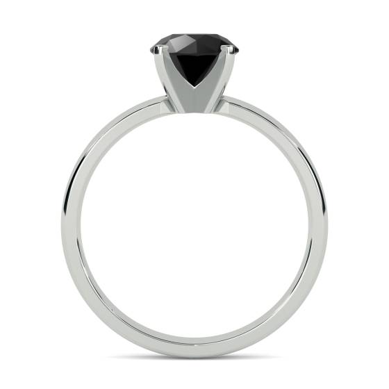Black Diamond Solitaire Ring