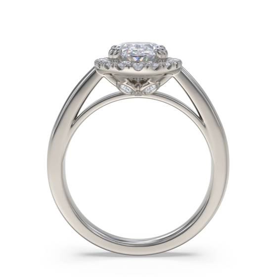 Oval Diamond Halo Ring