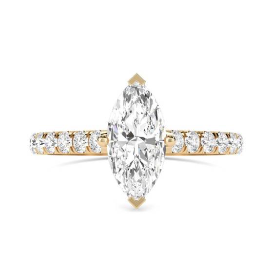 GIA Certified 1.40ct VVS2/D Marquise Diamond Shoulder Set Ring