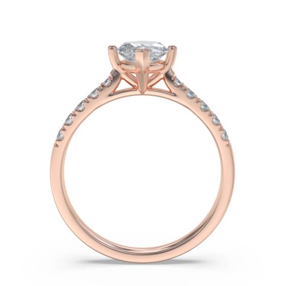 Marquise Diamond Shoulder Set Ring