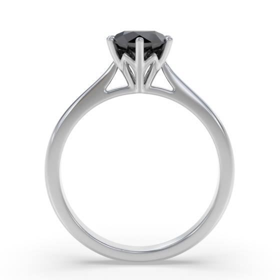 Black Diamond Solitaire Ring