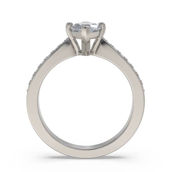 Marquise Diamond Shoulder Set Ring