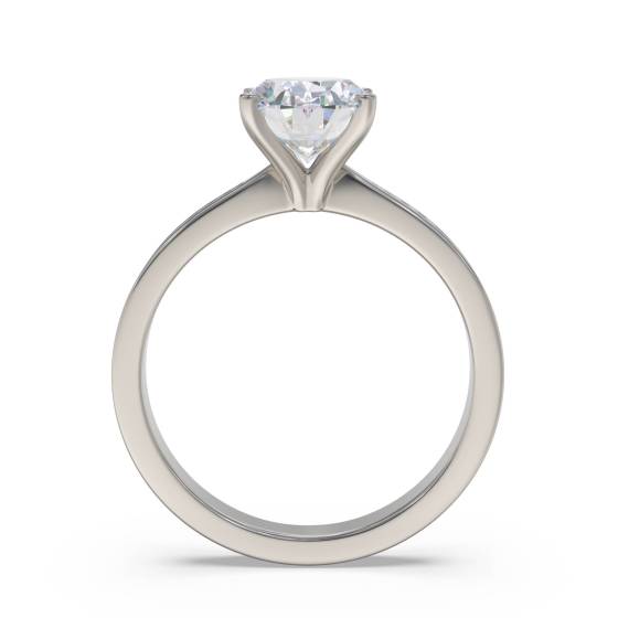 Oval Diamond Shoulder Set Ring