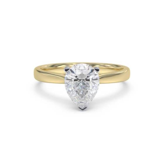 GIA Certified 0.90ct VS1/D Modern Pear Diamond Engagement Ring