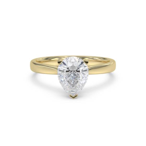 Modern Pear Diamond Engagement Ring
