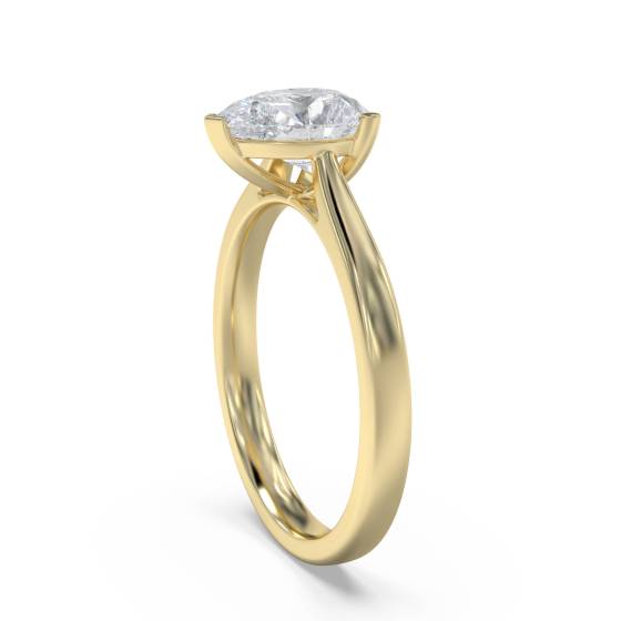 Modern Pear Diamond Engagement Ring
