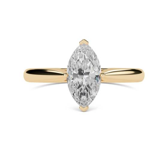 GIA Certified 0.91ct SI2/E Classic Marquise Diamond Engagement Ring