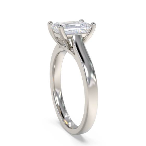 Modern Emerald Diamond Engagement Ring