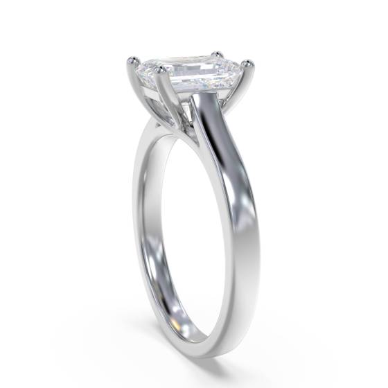 Modern Emerald Diamond Engagement Ring